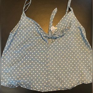 Polka Dot Blue Tank Top